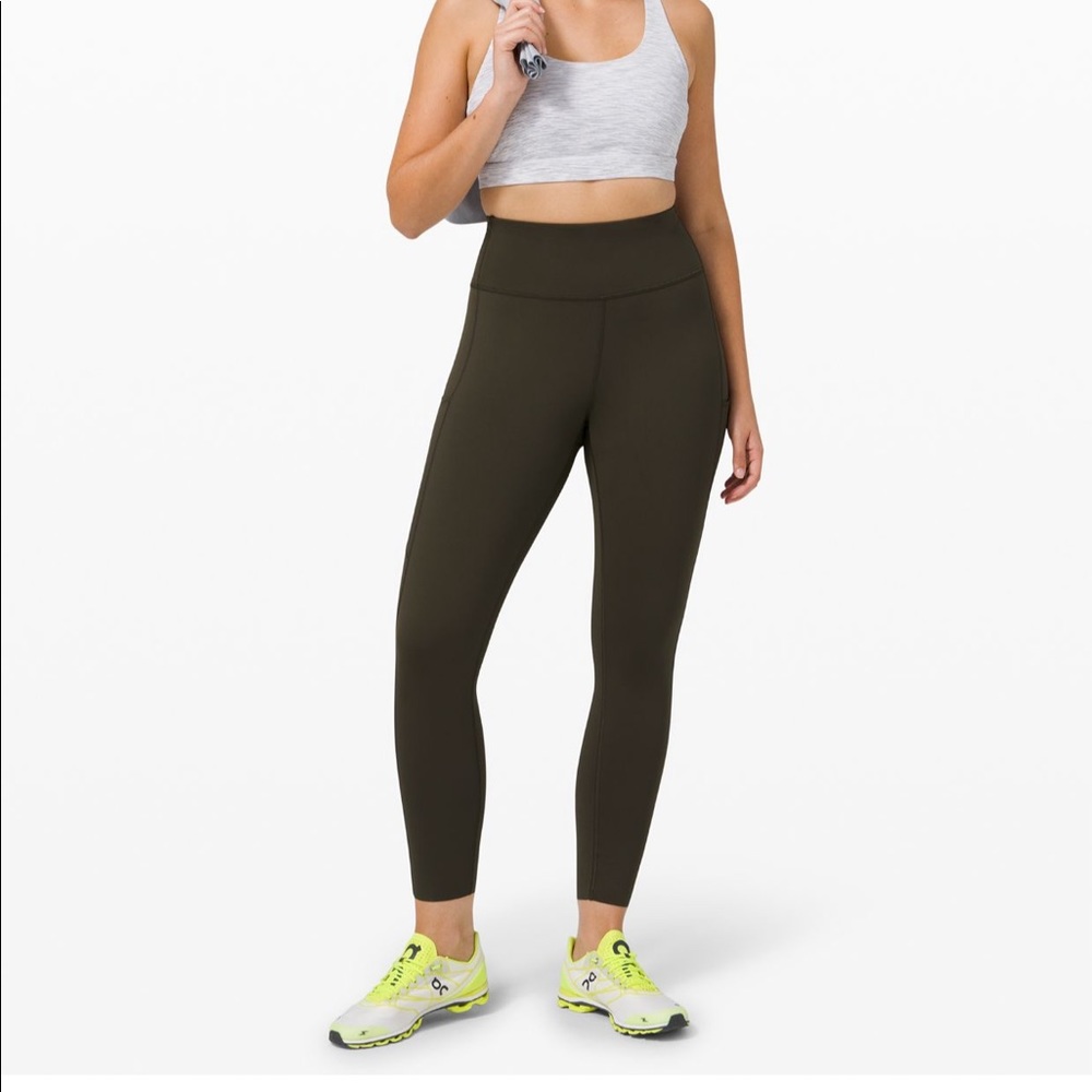 Lululemon Fast and Free 28” dark olive